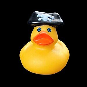 Yellow and Black Pirate Rubber Duck